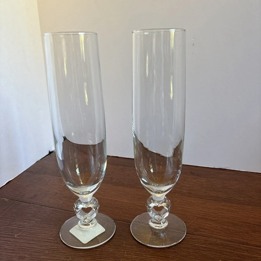 Libbey Glass Romance Champagne Flutes 9